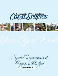 Fy2013 Adopted Cip By City Of Coral Springs Issuu