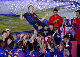 Image result for INiesta bids farewell to barca