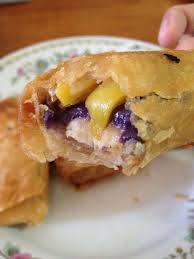 Turon With Ube Tikoy And Langka Filipino Desserts Ube Recipes Desserts