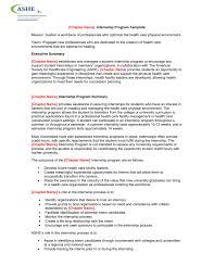 The Ashe Affiliated Chapter Internship Program Template