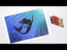 More images for how to draw with pastels » How To Draw A Mermaid Underwater Oil Pastel Drawing For Beginners Step By Step Youtube Pastel Drawing Oil Pastel Art Oil Pastel