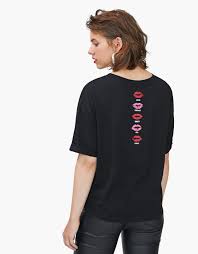 Grease Baskili Kisa Kollu T Shirt Tisort Stradivarius Turkiye Tisort Grease Kis