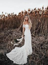 Stunning Country Lace Mermaid Off The Shoulder Wedding Dress Rustic Wedding Gdc1025 In 2022 Lace Rustic Wedding Lace Beach Wedding Dress Rustic Wedding Dresses