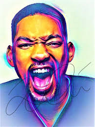 Will Smith Abstract Pop Art Hand Drawn Print Willsmith Abstract4 Will Smith Musician Art Pop Art