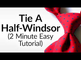 The half windsor knot provides a professional, sleek appearance. How To Tie A Half Windsor Knot Half Windsor Necktie Video Tutorial Tying Neck Tie Halfwindsor Youtube