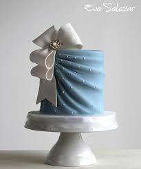 Simple Blue Bridal Shower Cake Cake Bridal Shower Cakes Beautiful Cakes