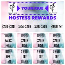 Younique Hostess Rewards Chart I Just Made Younique