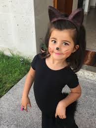 Diy Costume Catgirl Little Girl Toddler Cat Makeup Halloween Makeup For Kids Cat Halloween Makeup Cat Costume Kids