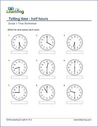 Online Worksheets For Kindergarten 1st Grade In 2020 Time Worksheets Telling Time Worksheets Clock Worksheets