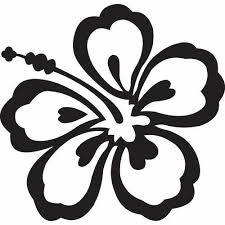 Basic Black And White Flower Outline Simple Silhouette Clip Art Flower Clipart Art