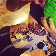 Machine gun kelly + lovely brown. Ill Stop Your World Dead In Its Tracks Lace Up Tattoo Machine Gun Kelly Tattoos 1280x1280 Wallpaper Teahub Io