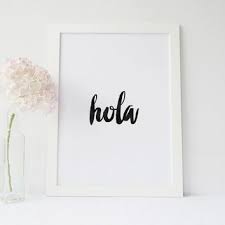 Printable Art Hola Spanish Quote Best Words Watercolor Inspirational Art Word Art Spanish Poster Hello Home Decor Gif Wall Art Quotes Spanish Posters Word Art