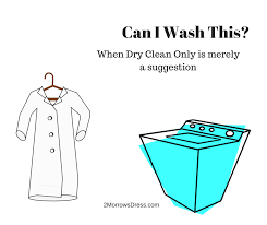 I only dry clean my suiting pieces that have linings. Dry Clean Only 2morrows Dress