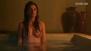 Pregnant viva bianca bathing, scene in Spartacus