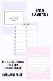 Digital Flash Cards Flashcards Flash Cards Free Journals Planners