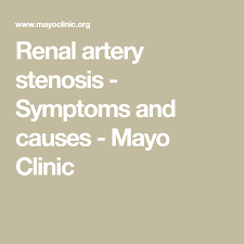 Renal Artery Stenosis Symptoms And Causes Mayo Clinic Stenosis Renal Arteries