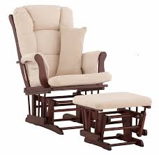 Wood Rocking Chair Glider Rocker And Ottoman Set Living Room Furniture Cushioned Luxury Comfortable Nurse Glider And Ottoman Chair And Ottoman Set Glider Chair