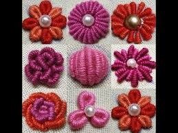 Knit is not exactly the best fabric in the world to use as a ground for hand embroidery, but there are times when knit fabric can't. 245 Different Type Of Flowers With Bullion Knot Stitch With Subtitles Hindi Urdu Youtube Flower Embroidery Designs Simple Embroidery Hand Embroidery Designs