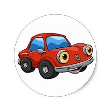 Funny Cartoon Cars Red Car Cartoon Classic Round Sticker Zazzle Com In 2020 Car Cartoon Cartoon Car Drawing Funny Cartoon