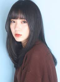 黒 暗髪 大人ソフトなレイヤーストレート 髪型セミロング ビューティーナビ ヘアスタイル ロング ヘアスタイリング 髪型 ストレート