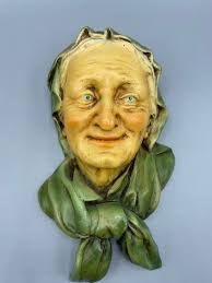 Vintage Devonware Chalkware Heads Made in Canada Genuine Hand Painted  Ceramic Old Man Woman Head Busts Wall Hangings Decor Figurines Pipe