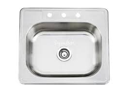 overmount single bowl stainless steel