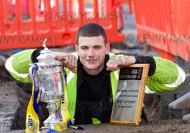 30.01.2012 Auchinleck Talbot goalkeeper Andy Leishman was the William Hill  Scottish Cup Player of the 4th round