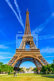 Wstęp na wieże, jako można się domyśleć jest płatny. Plakat Paryz Wieza Eiffla I Champ De Mars W Paryzu Francja Wieza Eiffla Na Wymiar Architektura Piekny Niebieski Redro Pl