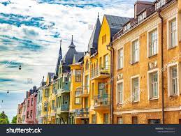 Multicolored Facades Of Buildings In Helsinki The Capital Of Finland The Traditional Scandinavian Architecture Ull Scandinavian Architecture Facade Helsinki