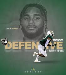 🏈: Congrats to this week's @GEICO #SouthlandStrong Football Players of the  Week! 𝐎𝐟𝐟𝐞𝐧𝐬𝐞: Marcus Cooper, UIW 𝐃𝐞𝐟𝐞𝐧𝐬𝐞: Donte' Daniels,  Southeastern 𝐒𝐩𝐞𝐜𝐢𝐚𝐥 𝐓𝐞𝐚𝐦𝐬: Austin Dunlap, Southeastern