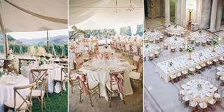 Most weddings feature vows, toasts, a cake, and flowers, but long after the wedding is over, it's the clever, personal details that your guests actually remember. Wedding Reception Table Layout Ideas A Mix Of Rectangular And Circular Tables Emmalovesweddings