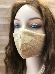 Bridal Face Mask Brides Maid Wedding Mask Gold Filtered Etsy In 2020 Gold Mask Bridal Mask Pink Mask