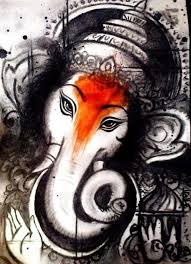 Artistic Ganpati Photo Black And White Ganpati Black White Version Ganesha Painting Ganesha Art Lord Ganesha Paintings