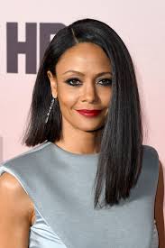 Tips on choosing 'do by hair length. Thandie Newton Asymmetrical Cut Shoulder Length Hairstyles Lookbook Stylebistro