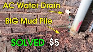 The amount of condensate the unit produces varies, increasing as the outdoor humidity level rises. Ac Drain Drip Near Foundation Move Ac Drain Water Youtube