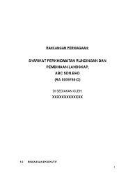 Profail pemilik 5 skop perniagaan 6 rancangan pengurusan 7. Contoh Rancangan Perniagaan