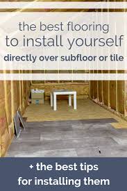 Easy Flooring Installation For Finishing An Unfinished Space Week Two Spring 2019 One Room Challenge T Moore Home Design Diy And Affordable Decorating I Easy Flooring Floor Installation Flooring