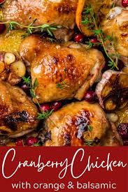 Roasted Cranberry Chicken Recipe Easy Chicken Recipes Chicken Crockpot Recipes Healthy Chicken Thigh Recipes