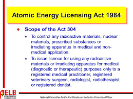 Short title, commencement and application 2. Contents Introduction Atomic Energy Licensing Act 1984 Act 304 Ppt Video Online Download