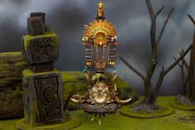 Lizardmen Slann Mage Priest Painted Table Novelty Lamp Blue Table