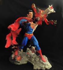 Superman resin model sculpted by Troy McDevitt; built and painted by Randy  VanDyke , in James Posey's Commissions Comic Art Gallery Room