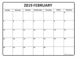 February 2019 Printable Calendar February February2019 February2019calendar February2019printablecalendar Calendar Printables August Calendar Calendar June