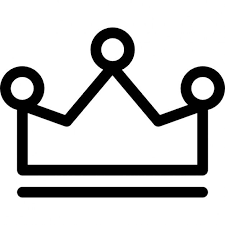 Royal Crown Outline With Three Little Balls On Top Icons Crown Outline Calla Lily Tattoos Outline
