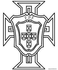 Euro 2016 Logo De L Equipe Du Portugal De Football Coloriage A Imprimer Coloriage Foot Dessin Foot Foot Portugal