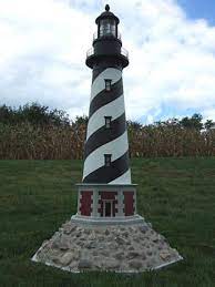 Dyi plans cape hateras lighthouse. Cape Hatteras Lawn Lighthouse With Electric Or Solar Beacon In 2021 Garden Lighthouse Lighthouse Decor Yard Lighthouse