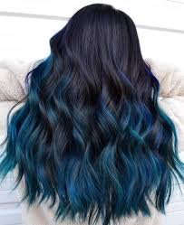 The mysterious portrait streaks blue paint. 19 Most Amazing Blue Black Hair Color Looks Of 2020
