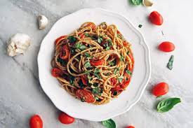 Black Pepper & Parmesan Spaghetti with Garlic Roasted Tomatoes ...