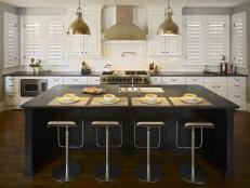 White cabinets plus a dark stained kitchen. Our Favorite Black And White Kitchens On Instagram Hgtv
