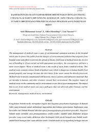 Limbah bahan berbahaya dan beracun, yang selanjutnya disebut limbah b3, adalah sisa suatu usaha dan/atau kegiatan yang mengandung b3. Https Journal Unpak Ac Id Index Php Pajoul Article Download 2037 Pdf