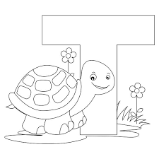 This printable coloring page with train can help to your kid to learn letter t and have fun while coloring. Preschool Kids Learn Letter T Is For Turtle Coloring Page Bulk Color